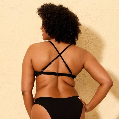 Shade & Shore Women's Luxe Triangle Bikini Swim Top - Shade & Shore™ Black M — фото 5