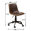 XIYUYEU Faux Leather 360-Degrees Swivel Air Lift Home Office Chair for Work Study Vanity - 3 of 4