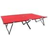 vidaXL Two Person Folding Sun Lounger Garden Patio Outdoor Sunbed Camping Lounge Hiking Bed Lounger Camp Military Cot Travel Red Steel - 2 of 4