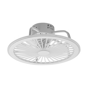 YIYIBYUS LED Indoor Modern White Flower-Shaped Ceiling Fan with Remote - 1 of 4