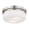 Livex Lighting Stratus 2 - Light Flush Mount in  Brushed Nickel - 2 of 4