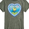 Men's - Spongebob Squarepants - Heart Porthole Window-Womens Men's Short Sleeve Graphic T-Shirt Short Sleeve Graphic T-Shirt - 2 of 4