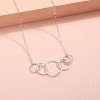 HOPE LOVE SHINE 50th Birthday Gift for Her – 5 Ring 5 Decades Gold Silver Necklace, 50 year old Party Celebration - 2 of 4