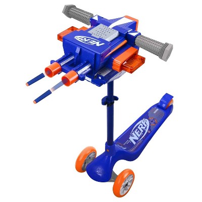 NERF Elite 3-Wheel Blaster Scooter with Dual Trigger and Rapid Fire Action
