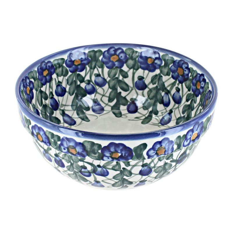 Blue Rose Polish Pottery A87 Andy Cereal/Soup Bowl, 1 of 3