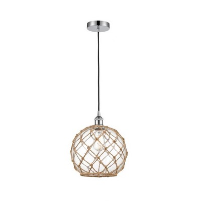 Farmhouse Rope - 1 Light Mini Pendant In Industrial Style-12.75 Inches Tall and 10 Inches Wide