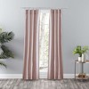 Ellis Curtain Plaza Classic Ticking Stripe Printed on Natural Ground Tailored Panel Pair with Tiebacks Brick - 2 of 4