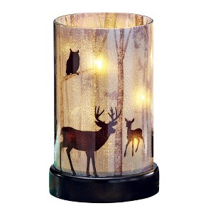 Collections Etc Northwoods Lighted Candle Hurricane - 1 of 3
