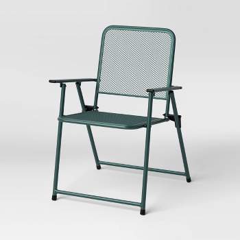 Metal Mesh Folding Outdoor Portable Sport Chair - Room Essentials™
