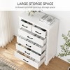 Garvee Dresser with 6 Drawers for Bedroom, Wood Drawer Dresser Chest of Drawers for Closet, Living Room, Hallway, Nursery, Kids Bedroom, White - 4 of 4