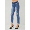 Women's Richwood High Rise Distressed Wash Skinny Jeans - RISEN - 4 of 4