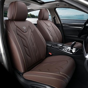 Coverado Automotive Seat Covers Luxury Faux Leather Seat Proetctor, Front and Back Seat Covers 5 Seats - 1 of 4