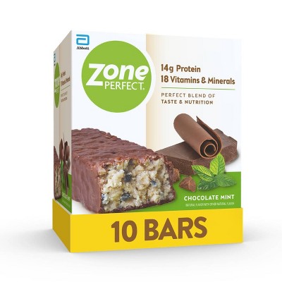 Zoneperfect Protein Bar Chocolate Mint - 10 Ct/17.6oz : Target