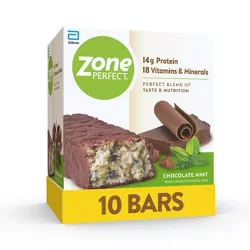 ZonePerfect Protein Bar Chocolate Mint - 10 ct/17.6oz