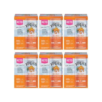 Virgil's Zero Sugar Orange Cream Soda - Case of 6/4 pack, 12 oz