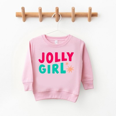 The Juniper Shop Jolly Girl Star Toddler Graphic Sweatshirt - 5/6 - Pink