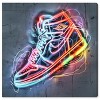 Notoriart Colorful Light Up Neon Sneaker Wall Art Unframed - 2 of 4
