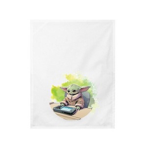 The Mandalorian Grogu Hovercraft White Dish Towel - 1 of 1