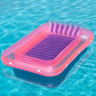 71" Pink and Purple Inflatable Vinyl Pool Lounger
