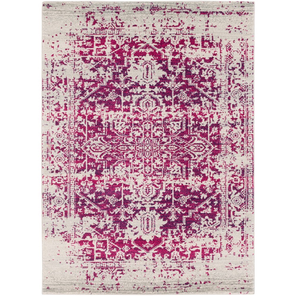  Worsham Traditional Rug Dark Pink