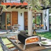 12IN Pizza Oven, Outdoors Stainless Steel Pizza Ovens Wood Pellet with Pizza Stone, Portable Mobile Wood Fired Pizza Stove Ideal for Camping, Party - 3 of 4