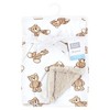 Hudson Baby Boys Plush Blanket with Furry Binding and Back, Teddy Bears, One Size - image 2 of 2