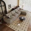MAYEERTY 135" Modular Sofa Camel - 135", Corduroy, Double-Layer, Detachable Cushions, No Assembly, for Spacious Room - 3 of 4