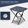TiramisuBest Folding Chaise Lounge Pool Chairs with Pillow, Reclining Back, Steel Frame & Mesh for Beach, Yard, Patio – Blue - 4 of 4