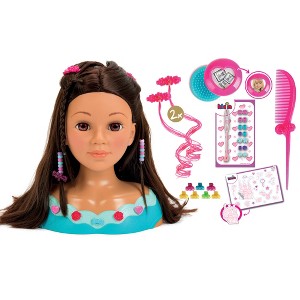 Klein: Hairstyling Head Mia - Pink & Teal, 10.6" Doll Head & 13pc Ages 3+ - 1 of 4