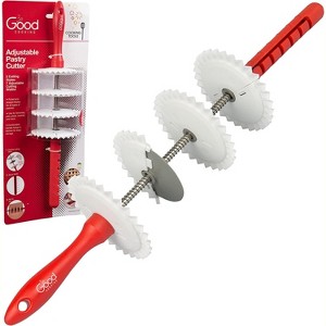 Good Cooking Adjustable Pastry Wheel Cutter with 4 Interchangeable Slicers and 7 Width Adjustments - Great Christmas Gift/ Stocking Stuffer for Bakers - 1 of 3