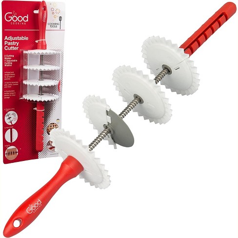 Good Cooking Adjustable Pastry Wheel Cutter with 4 Interchangeable Slicers and 7 Width Adjustments - Great Christmas Gift/ Stocking Stuffer for Bakers - image 1 of 3