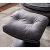 31.5" Velvet 360-degree Swivel Lounge Chair with Ottoman - 4 of 4