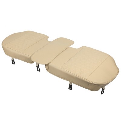 X-Autohaux Universal Comfortable PU Leather Automotive Seat Pads Beige 1 Set