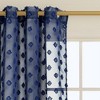 Set of 2 84"x38" Textured Dot Grommet Top Sheer Window Curtain Panels - 2 of 4