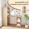 KTMBDW Stretchable Desk, Modern Office Desk with Storage Shelves and Mobile wheels, Foldable Desk for Bedroom, Living room and Offices - 3 of 4