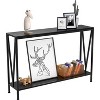 Acekool Industrial Console Table with V-Design, 2-Tier Entryway Sofa Table for Living Room & Hallway, Space-Saving Storage - 2 of 4