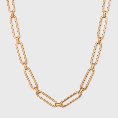 3 Row Chunky Chain Necklace - A New Day™ Gold : Target