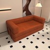 Grungis Convertible Sleeper Sofa Bed with Cylindrical Pillow,Corduroy Folding Mattress Couch with Fixed-Shape Frame,Floor Sofa for Living Room - 3 of 4