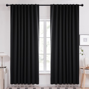 Deconovo Room Darkening Curtains 2 Panels Back Tab Rod Pocket Style - 1 of 4