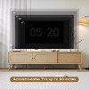 KTMBDW TV Stand for TVs up to 80'' , Modern Farmhouse Media Console, Entertainment Center with Solid Wood Legs, TV Cabinet for Living Room,Natural - 2 of 4