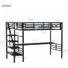 Streamdale Metal Loft Bed Frame with Desk, No Box Spring Needed, Twin, Black - 4 of 4