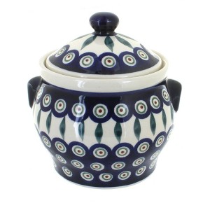 Blue Rose Polish Pottery 1098 Zaklady Medium Canister - 1 of 1