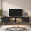 Belord 79" Extendable LED TV Stand for 75¨ to 80" TVs - Modern Entertainment Center, Black - 2 of 4
