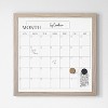 Martha Stewart Magnetic Monthly Calendar Dry Erase Board with Woodgrain Frame Natural Wood: Office Desk Organizer Set - 3 of 4