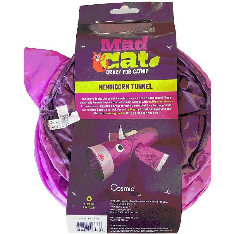 MAD CAT Mewnicorn Tunnel Cat Toy - 38", 3 of 5