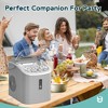 EUHOMY Countertop Ice Maker Machine with Handle, 26.5lbs Per Day, 9 Cubes in 6 Mins, Auto-Cleaning Portable Ice Maker with Basket and Scoop,Gray - 3 of 4