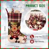 3 Pack Jumbo 3D Stockings with Golden Hooks, Large 18'' Plaid Xmas Socks for Fireplace Mantel Holiday Decor Gifts - 3 of 4
