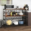 MOEPISY 41 Inch 4 Tier Wine Rack and 4 Rows of Glass Holders - 2 of 4