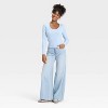 Women's Slim Fit Long Sleeve Scoop Neck Ribbed T-Shirt - Universal Thread™ - 3 of 4