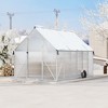 8X12FT Polycarbonate Greenhouse, Heavy Duty Aluminum Walk-In Greenhouses with Adjustable Roof Vent, Outdoor Plant Greenhouse for Garden - 2 of 4
